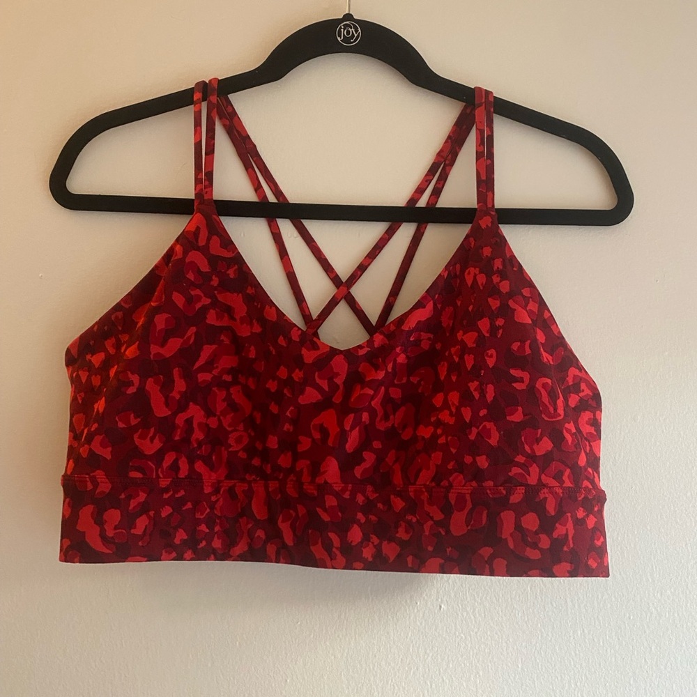 JoyLab Strappy Back Leopard Sports Bra